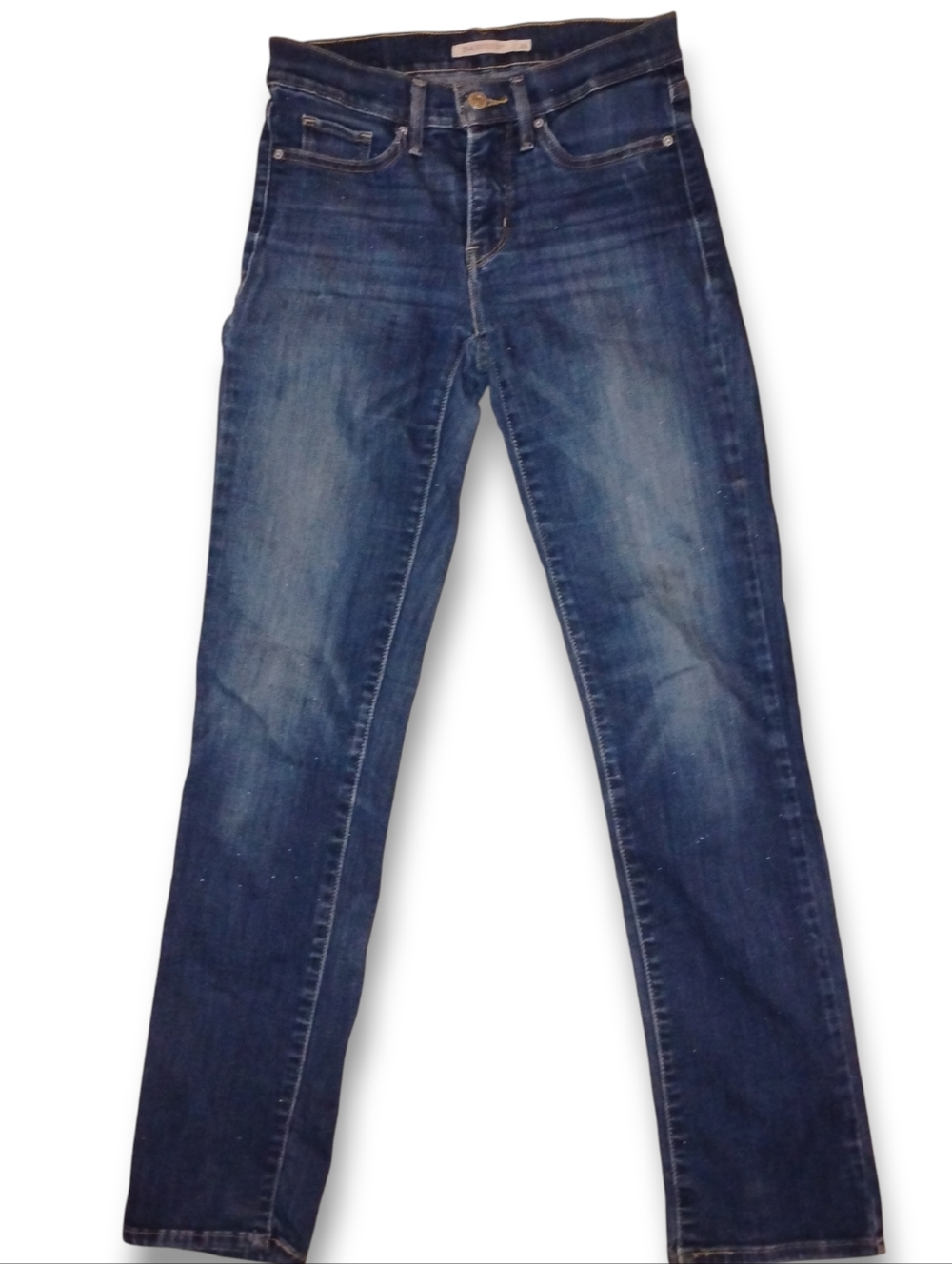 LEVIS - Classic Women's Dark Blue Straight-Leg Jeans
